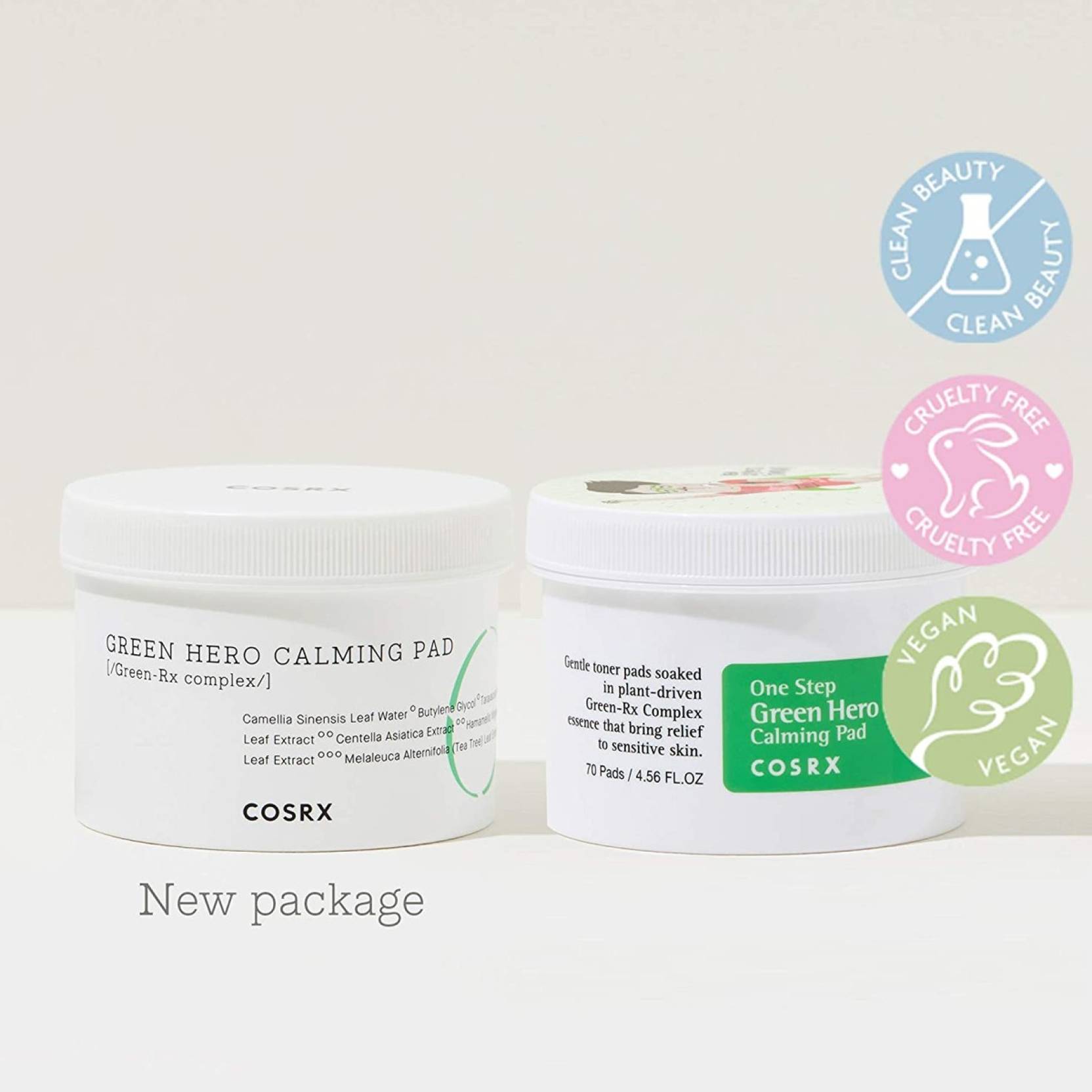 COSRX One Step Green Hero Calming Pad - 70pads Box