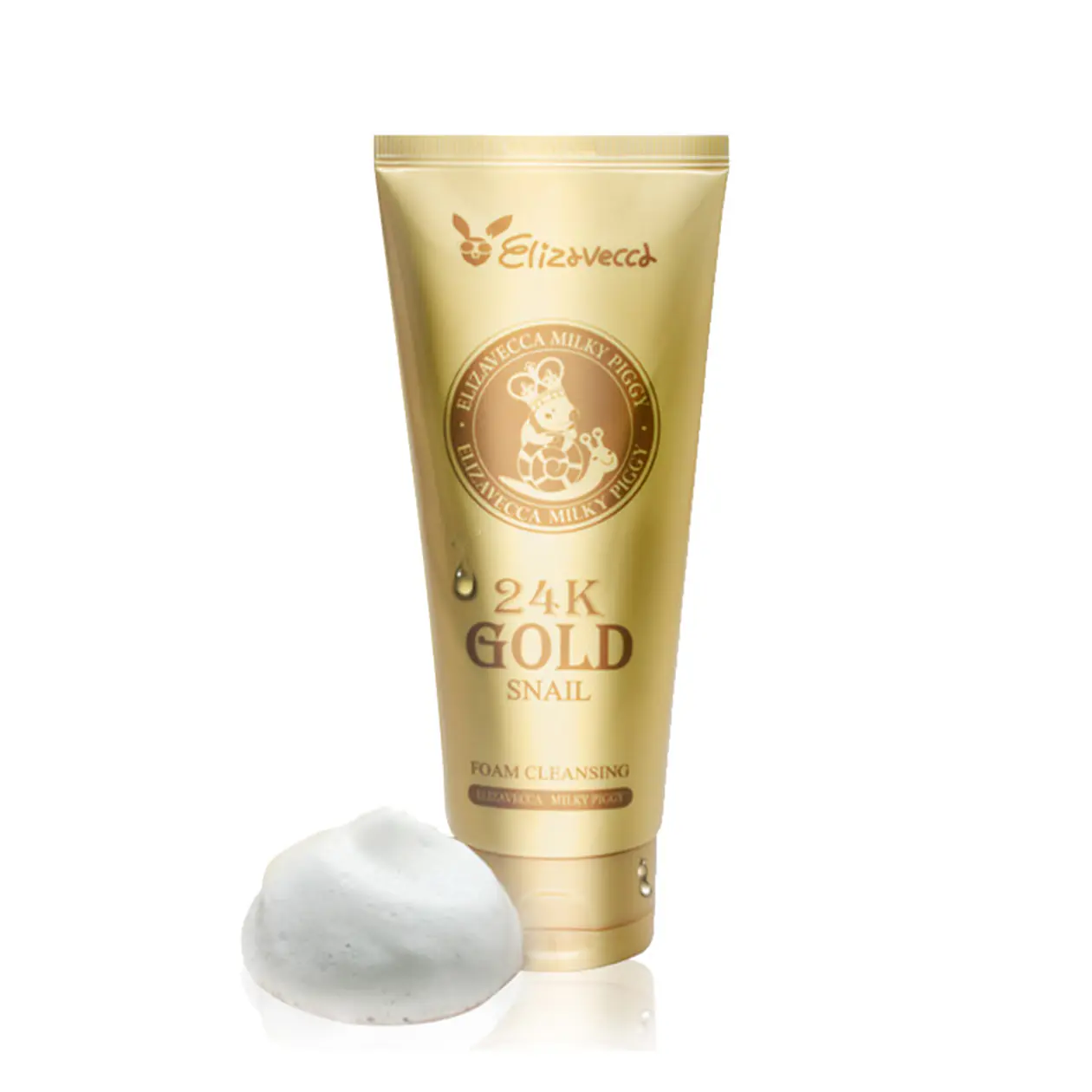 ELIZAVECCA Milky Piggy 24K Gold Snail Foam Cleansing 180ml | Deep