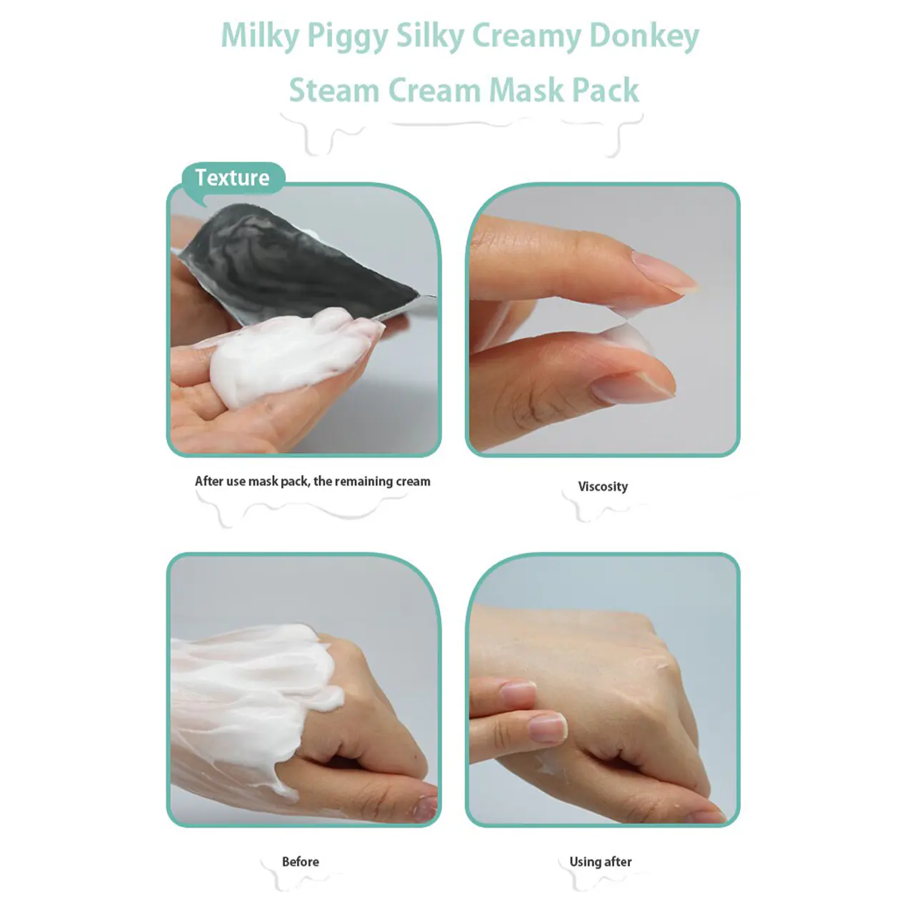 ELIZAVECCA Milky Piggy Silky Creamy Donkey Steam Cream Mask Pack 1Pack(10ea) - Image 4
