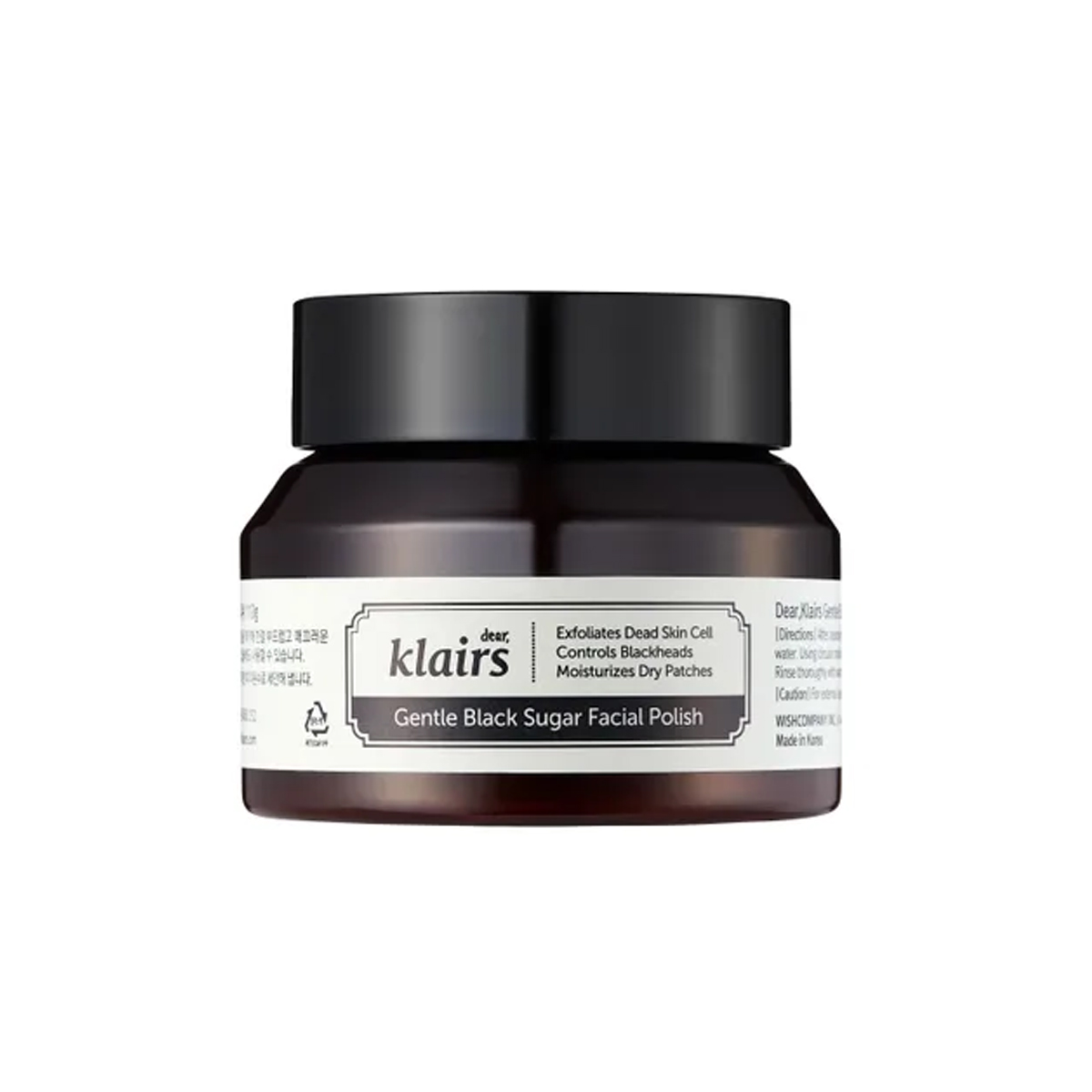 Klairs Gentle Black Sugar Facial Polish | Facial Scrub Blackhead Removal | Exfoliate