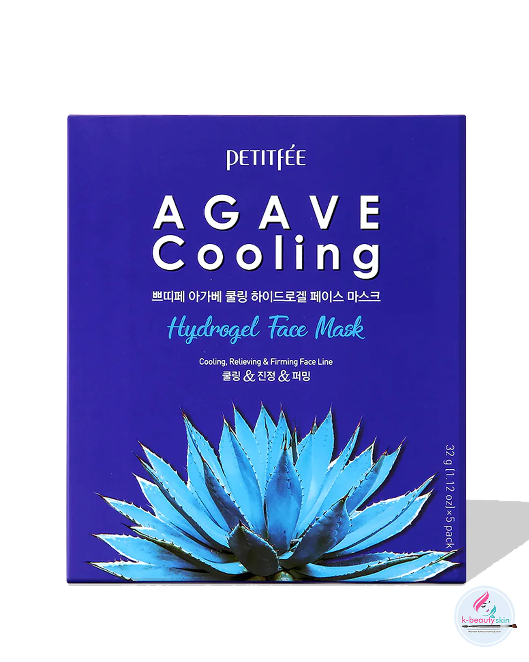 PETITFEE Agave Cooling Hydrogel Face Mask – Pack of 5 | Hydrating & Soothing Mask