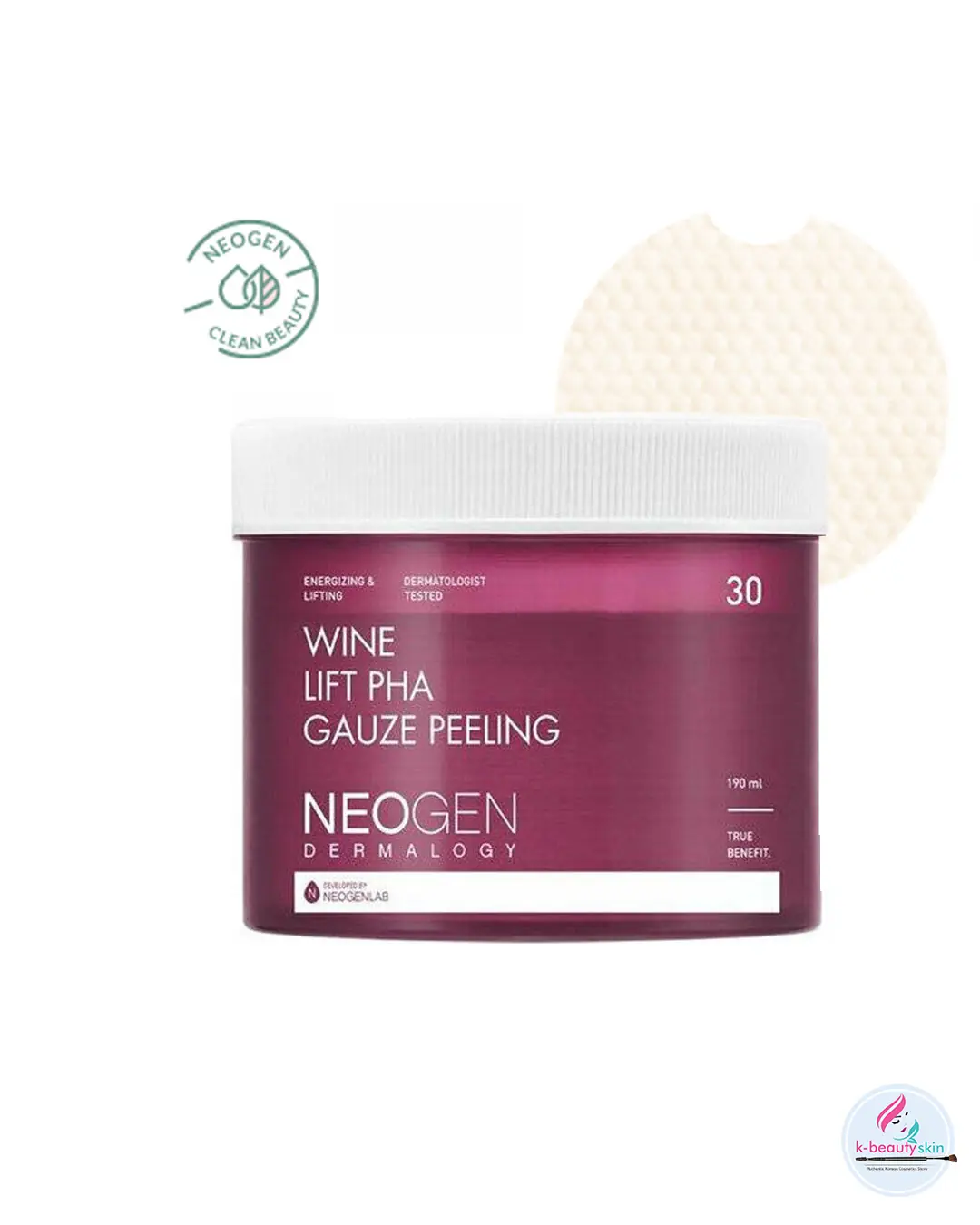 NEOGEN Dermalogy Wine Lift PHA Gauze Peeling 190ml (30pcs)