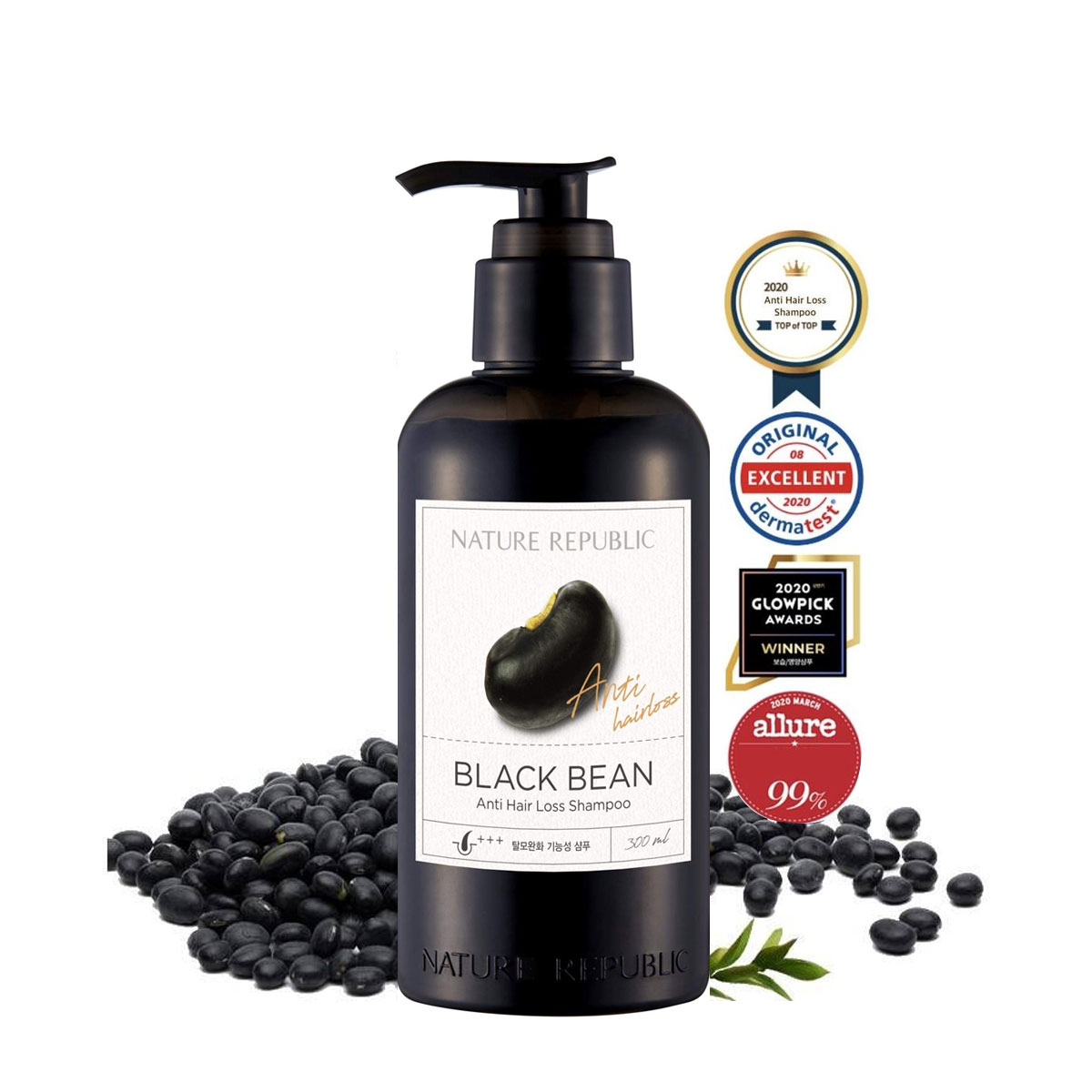 NATURE REPUBLIC Black Bean Anti Hair Loss Shampoo 300ml - k-Beauty Skin ...