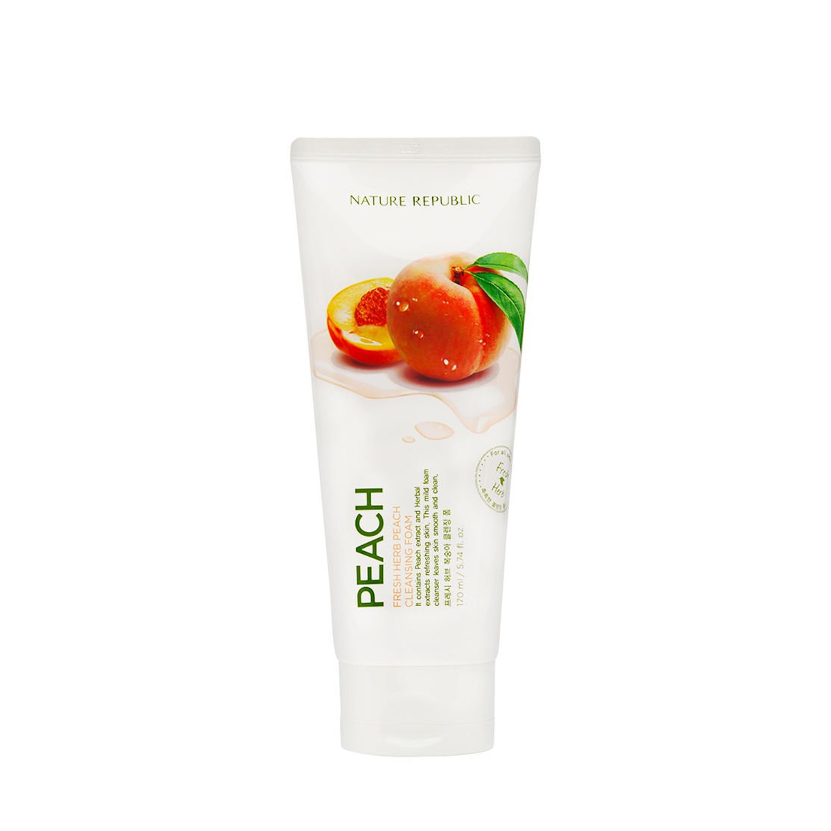 NATURE REPUBLIC Fresh Herb Peach Cleansing Foam 170ml