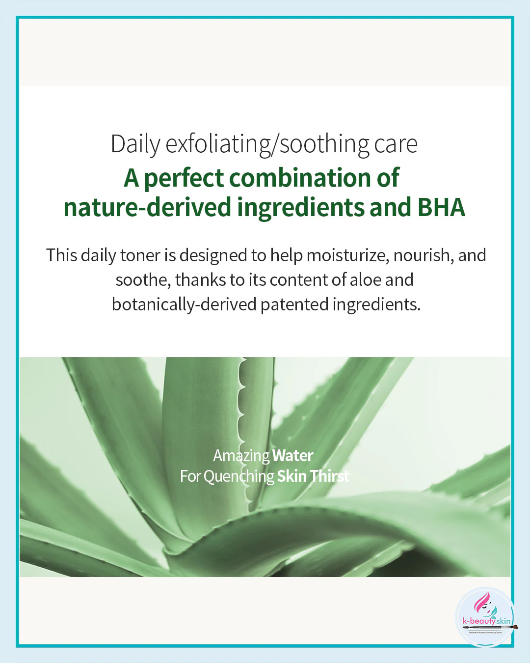 BENTON Aloe BHA Skin Toner 200ml  Hydrating Gentle Exfoliating Toner
