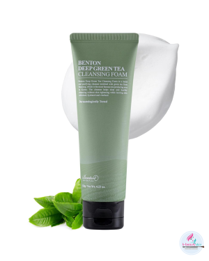 Benton Deep Green Tea Cleansing Foam 120g – Gentle Hydrating Face Cleanser