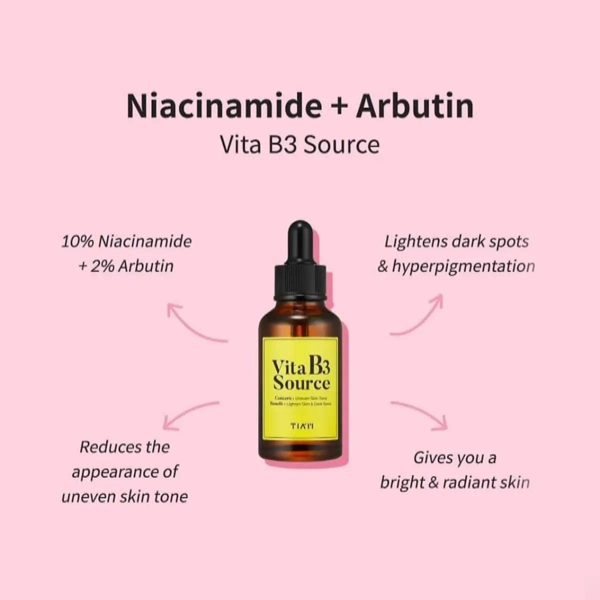 Sérum TIAM Vita B3 Source - 10% Niacinamide (Vitamine B3) - 40 Ml - Pour Le Visage