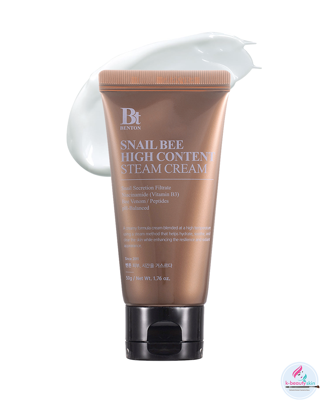 Benton Snail Bee High Content Steam Cream 50g – Intense Hydration & Skin Repair
