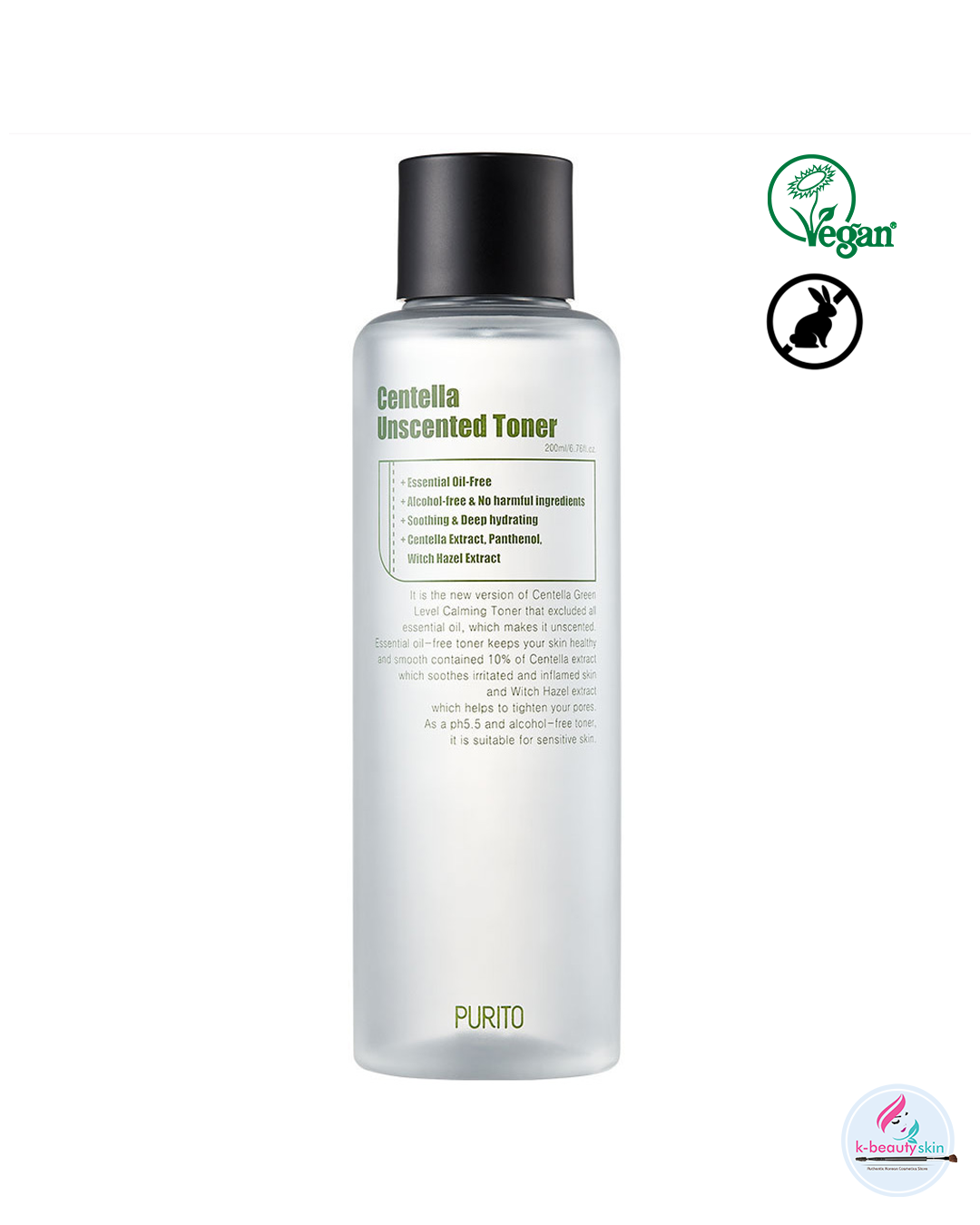 PURITO Centella Unscented Toner - K-Beautyskin