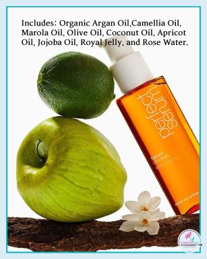 Contains argan oil, coconut oil, camellia seed oil, jojoba seed oil, olive oil, apricot oil, birrea seed oil- Mise en Scene Perfect Serum Original 80ml, Korea’s No.1 Hair Essence