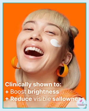 Brightening: The vitamin C helps to brighten the skin and reduce the appearance of dark spots.