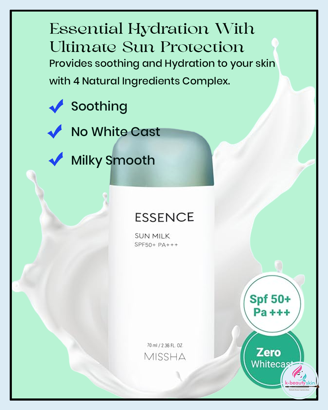 MISSHA All Around Safe Block Essence Sun Milk SPF50+ PA+++