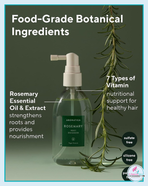 100% pure Rosemary oil to help alleviate thinning hair and a dry scalp - AROMATICA Rosemary Root Enhancer 100ml