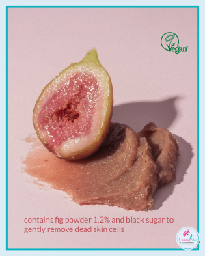 scrub mask contains fig powder 1.2% and black sugar
