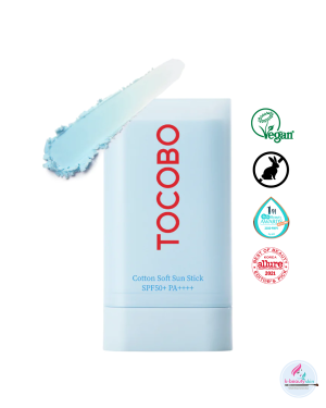 High SPF50+ and PA++++ rating for maximum sun protection - Tocobo Cotton Soft Sun Stick Spf50+ Pa++++ 19g
