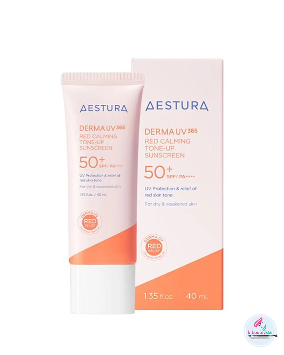 AESTURA Derma UV 365 Red Calming Tone-Up Sunscreen 40ml (SPF50+ PA ...