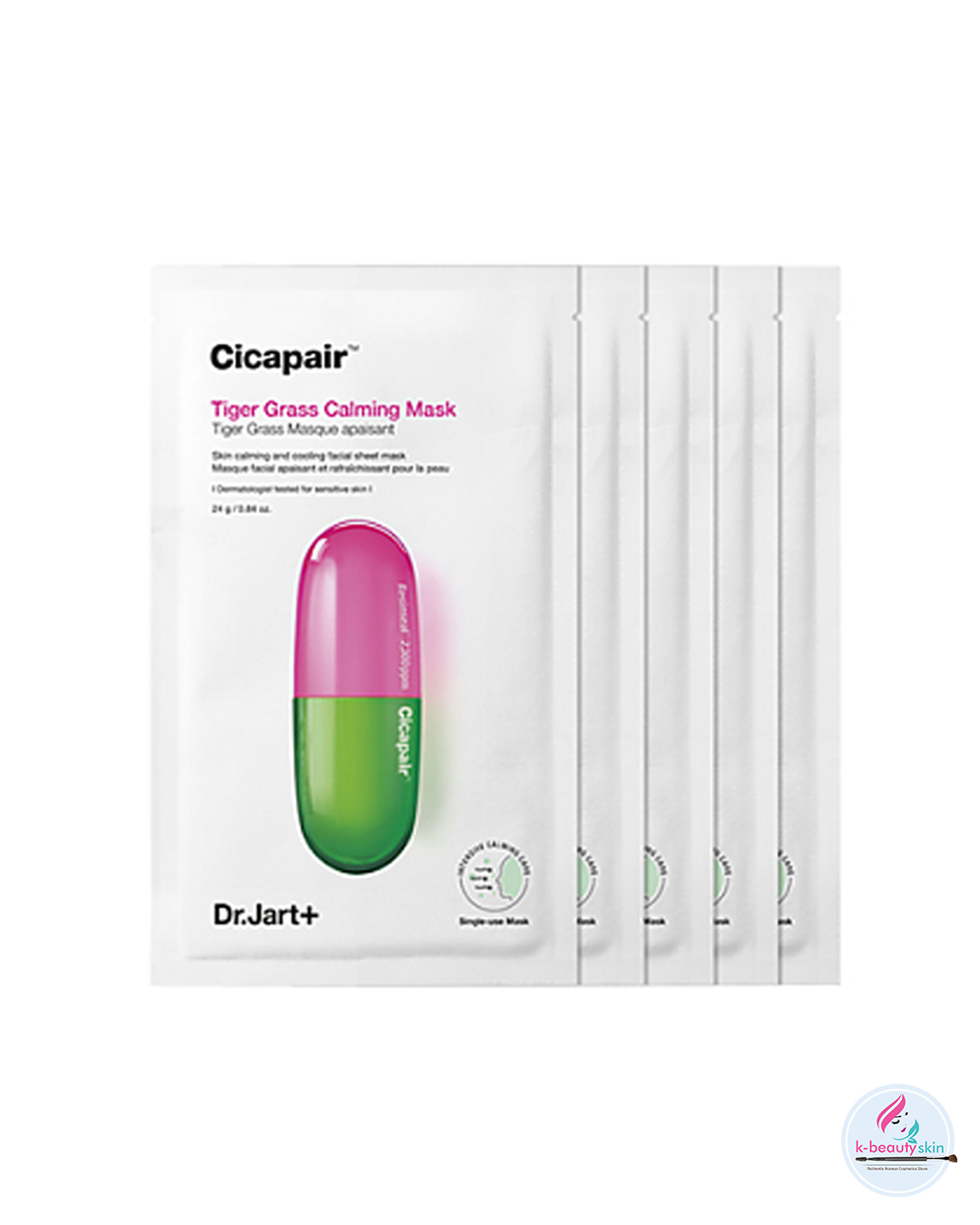 Dr.Jart+ Cicapair Tiger Grass Calming Mask – Soothing and Redness Relief Mask Pack