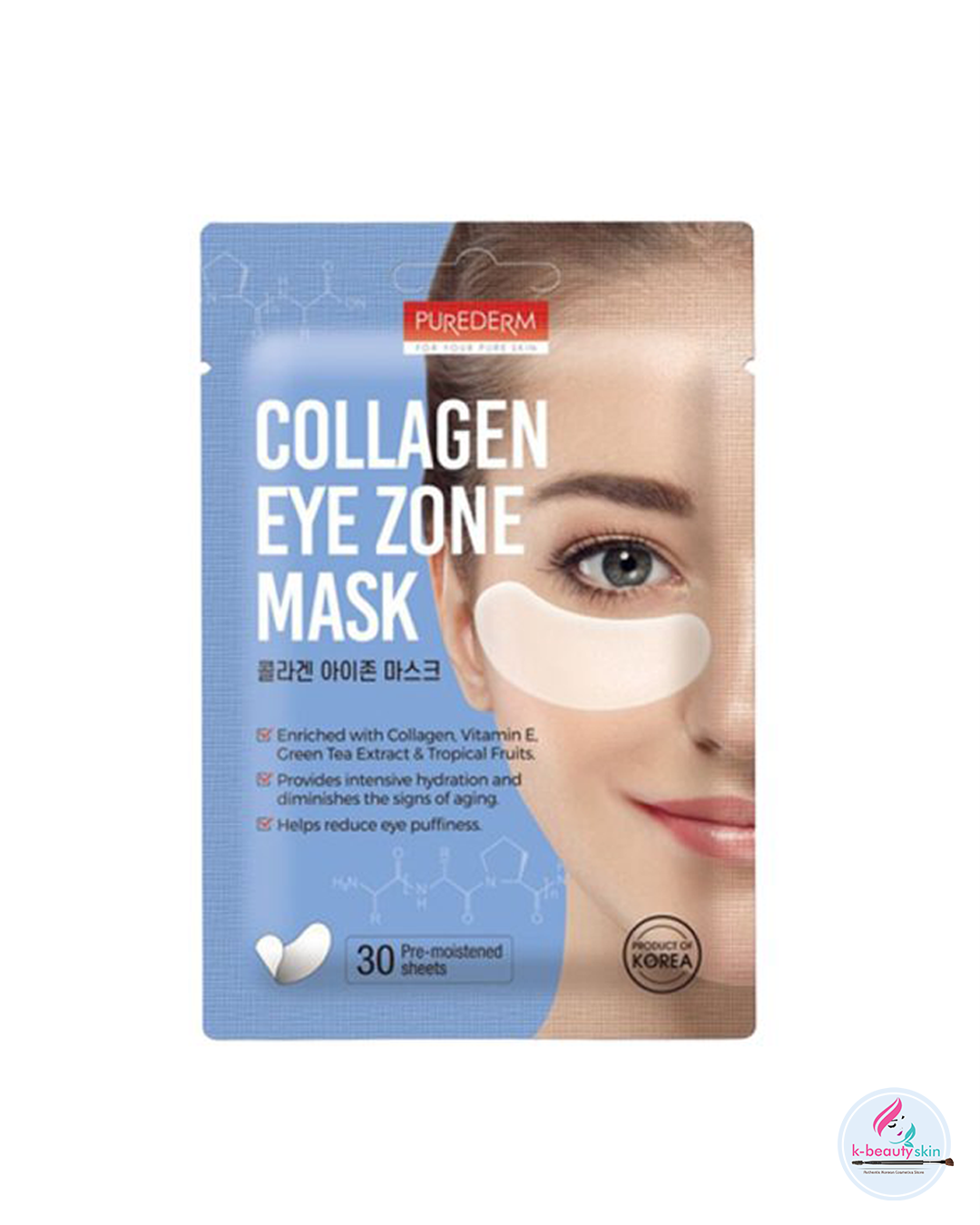 PUREDERM Collagen Eye Zone Mask Pad Patches - Dark Circles, Wrinkle ...