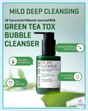 SOME BY MI Bye Bye Blackhead 30Days Miracle Green Tea Tox Bubble Cleanser 120g
