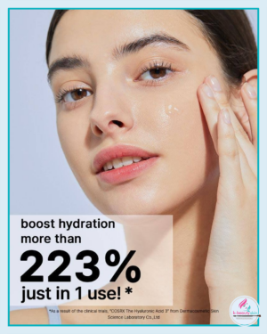 Highly concentrated 3% hyaluronic acid serum that hydrates, plumps, soothes and supports the skin's moisture barrier.