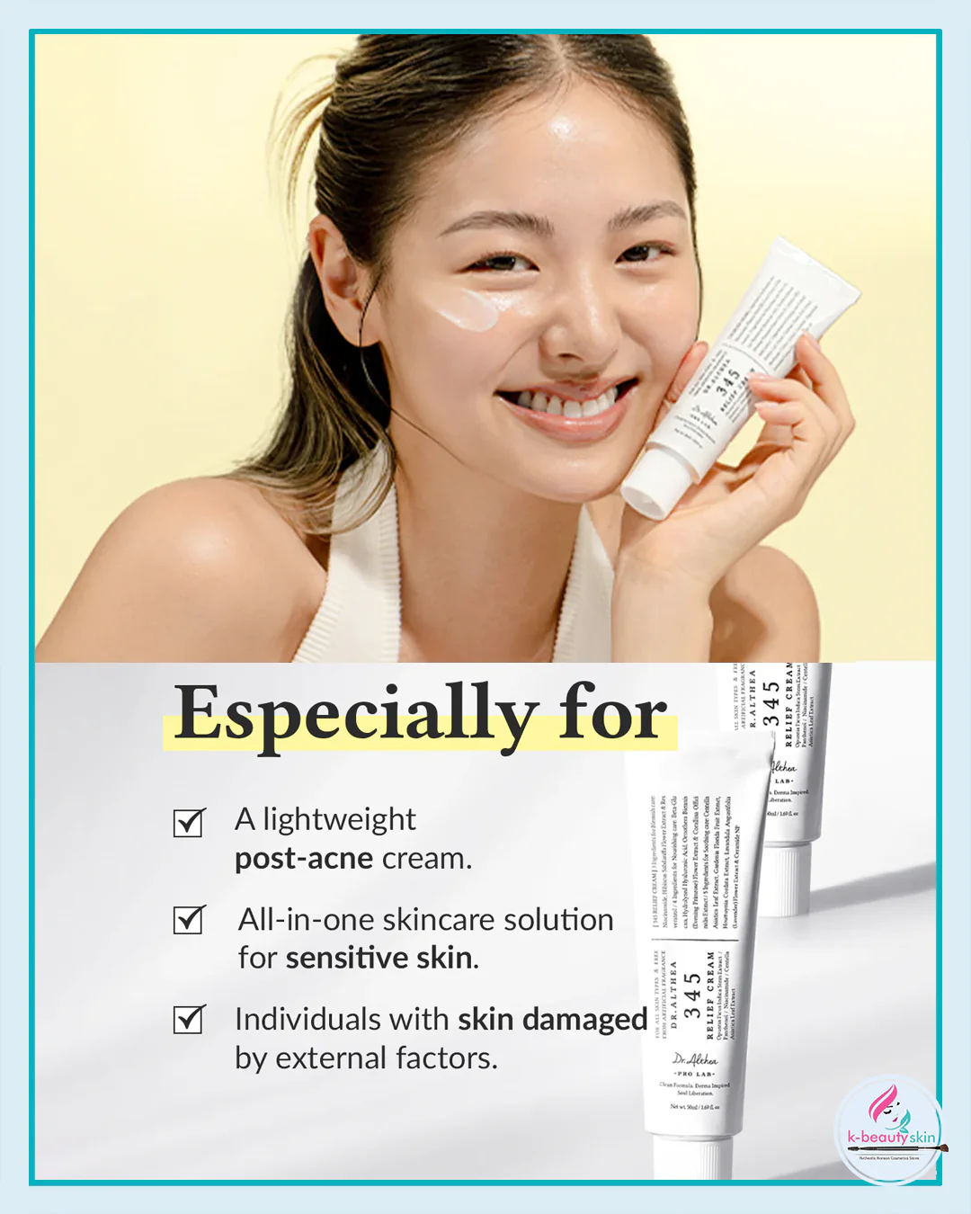 Applying Dr. Althea 345 Relief Cream on skin