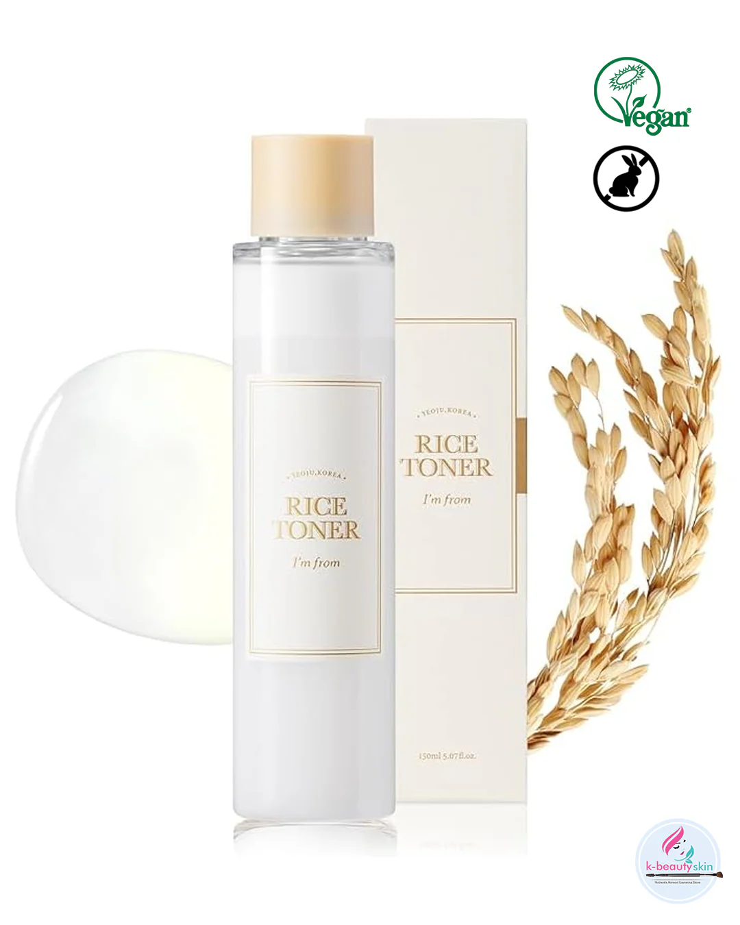 I’m From Rice Toner 150ml – Korean Rice Extract Brightening Toner