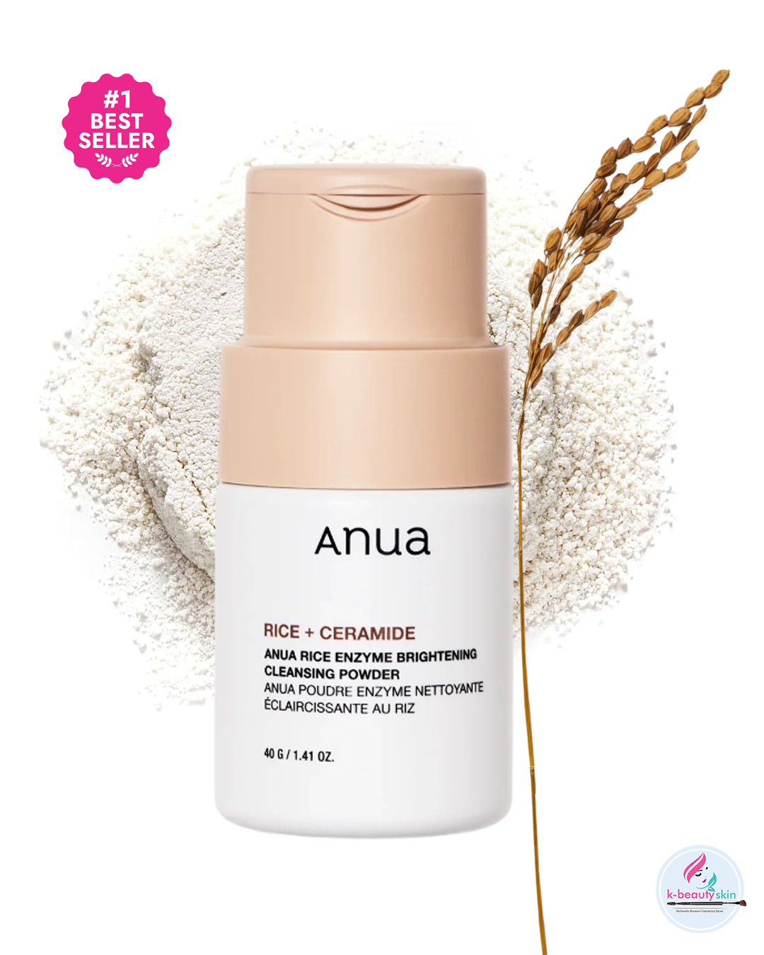 ANUA Rice Enzyme Brightening Cleansing Powder 40g K-Beauty Skin India - Korean Cosmetics