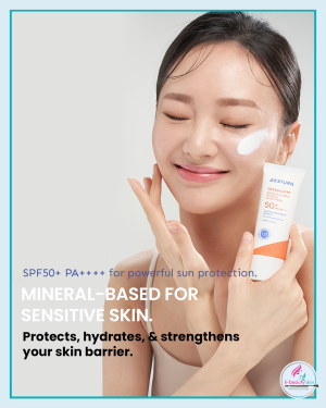 AESTURA’s unique derma sun care solution Barrier Moisture Ceramide™ was used, which contains ceramide NP to improve skin barrier, hyaluronic acid to increase skin moisture, and allantoin to soothe skin.