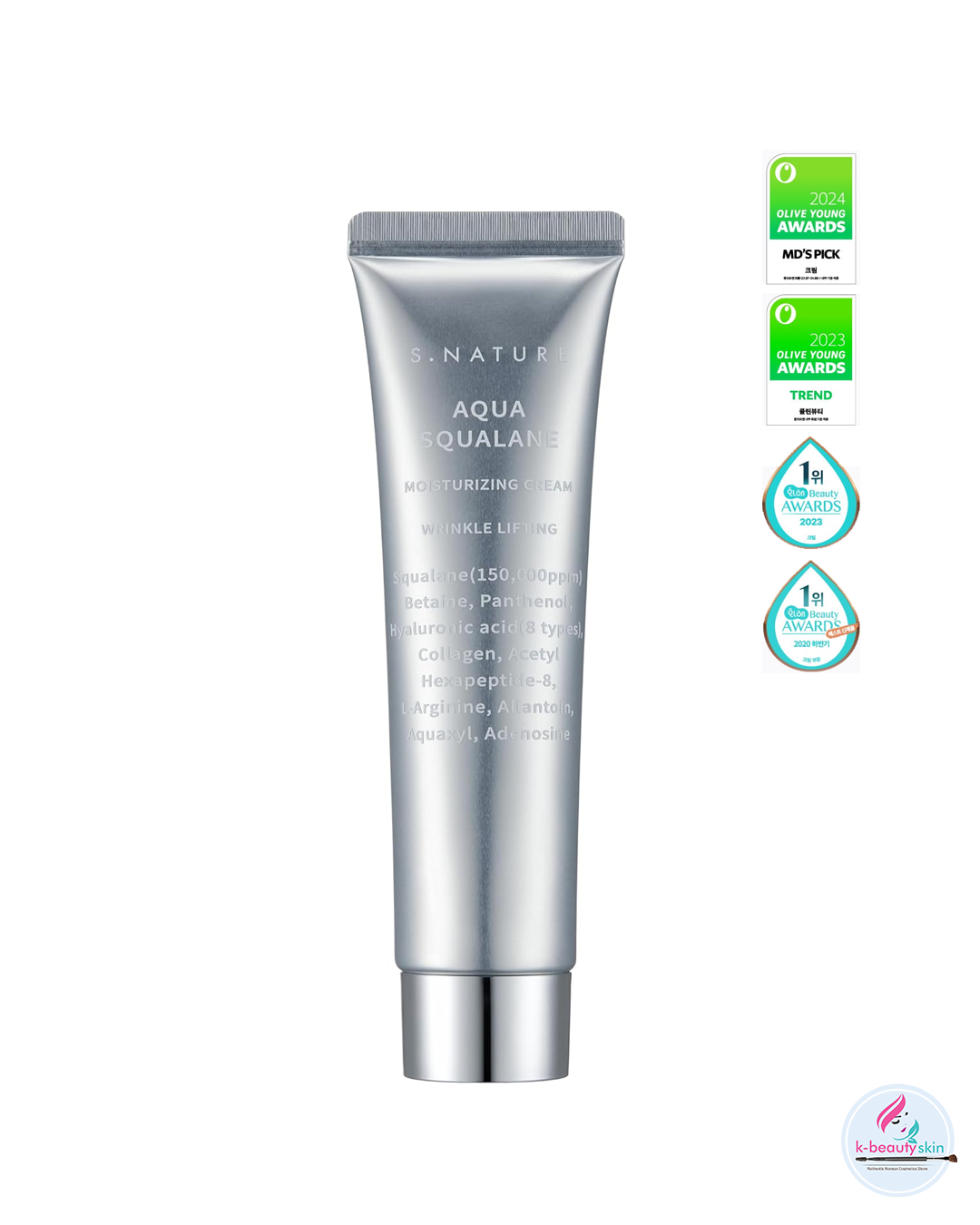 S NATURE Aqua Squalane Moisturizing Cream 60ml - Deep Hydration & Pore Refinement