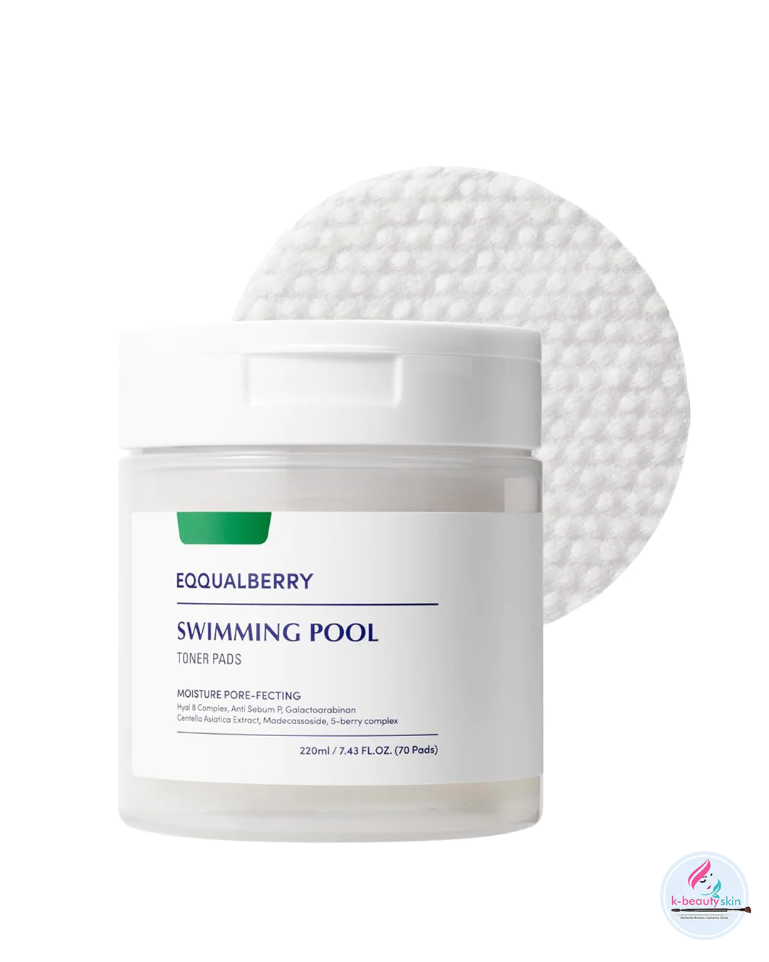 EQQUALBERRY Swimming Pool Toner – Pore-Tightening & Hydrating Toner Pads