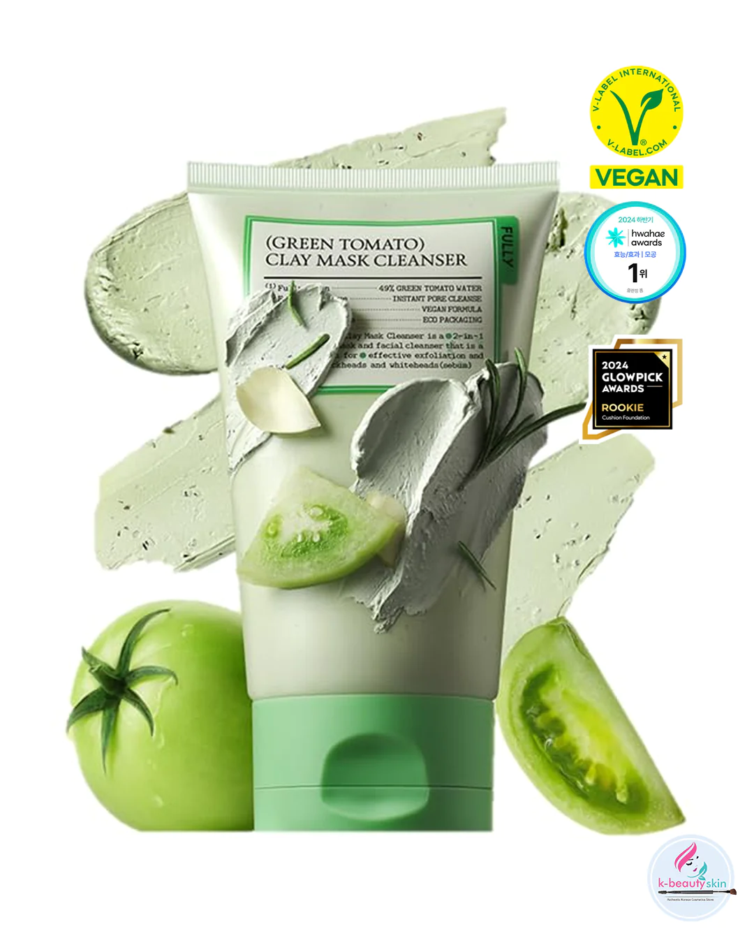 FULLY Green Tomato Clay Pack Cleanser 120ml – 2-in-1 Pore Cleansing & Oil Control