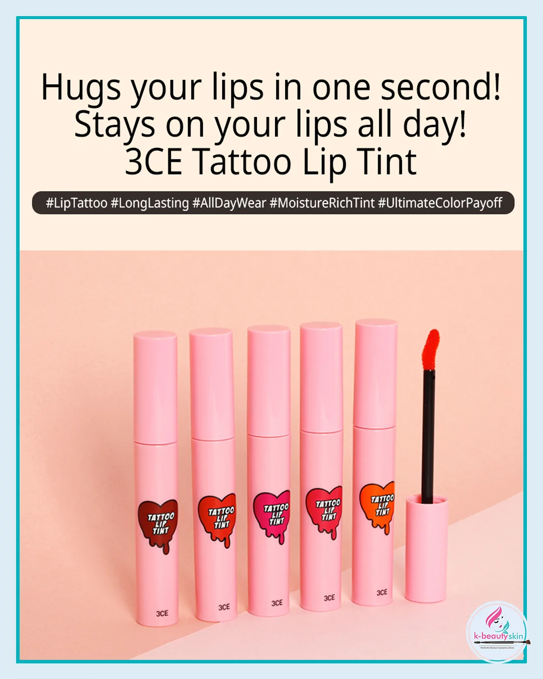 3CE Tattoo Lip Tint 3.8g | Long-Lasting Matte Lip Color