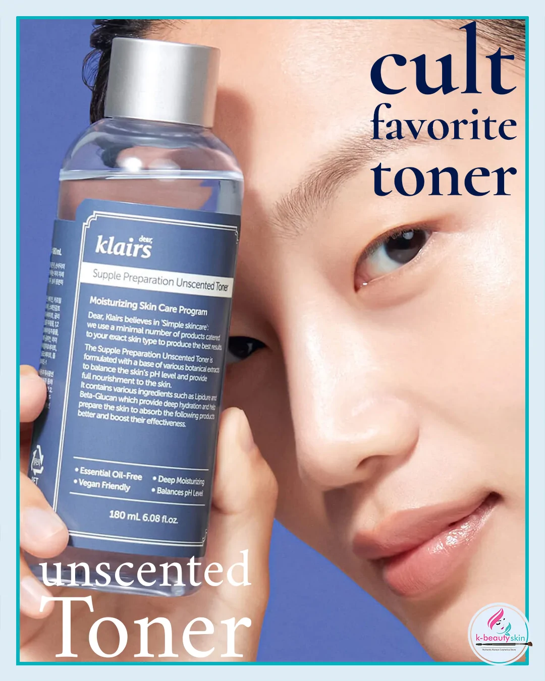 Klairs Unscented Toner lightweight fast absorbing texture