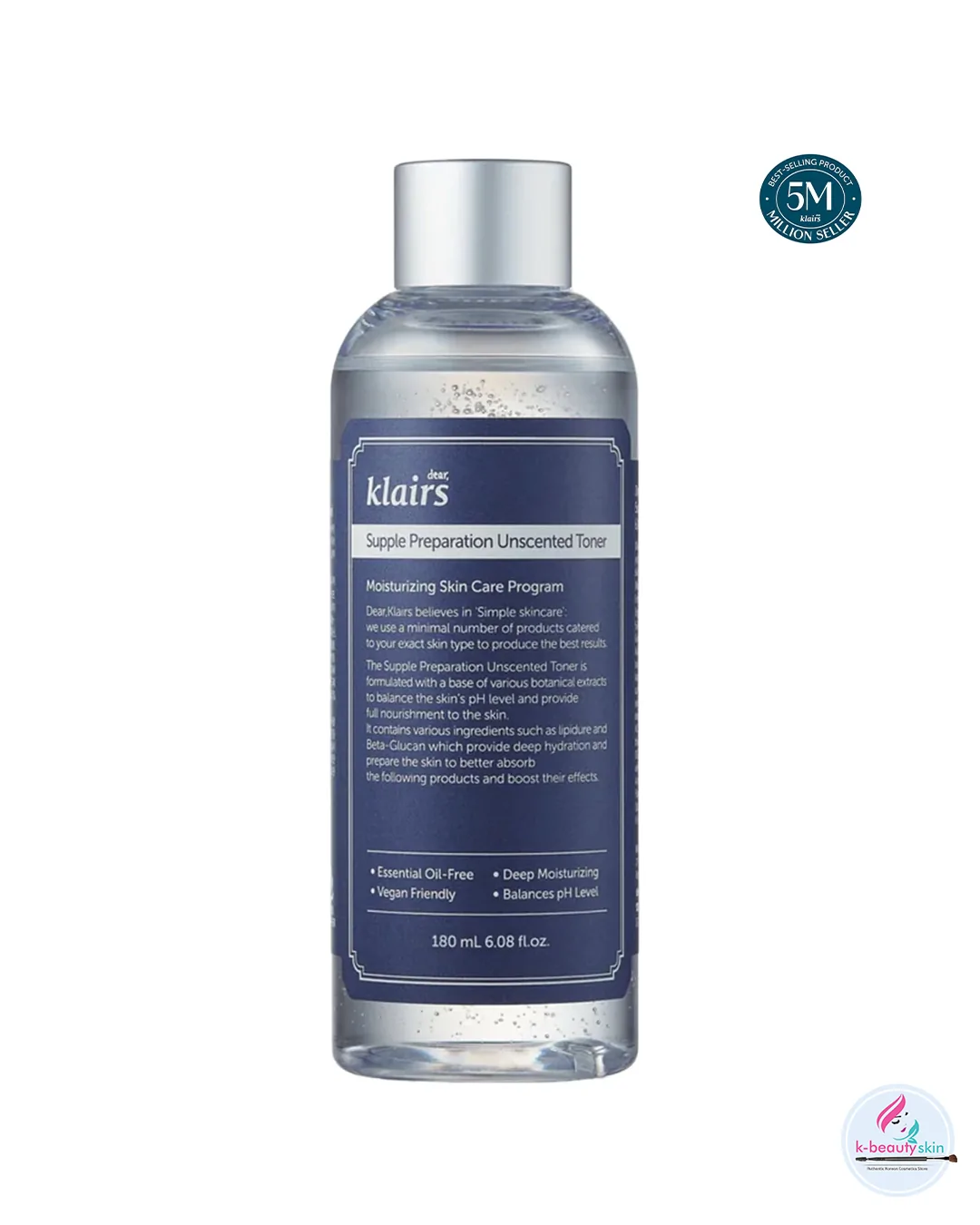 Klairs Supple Preparation Unscented Toner 180ml Fragrance Free Hydrating Toner