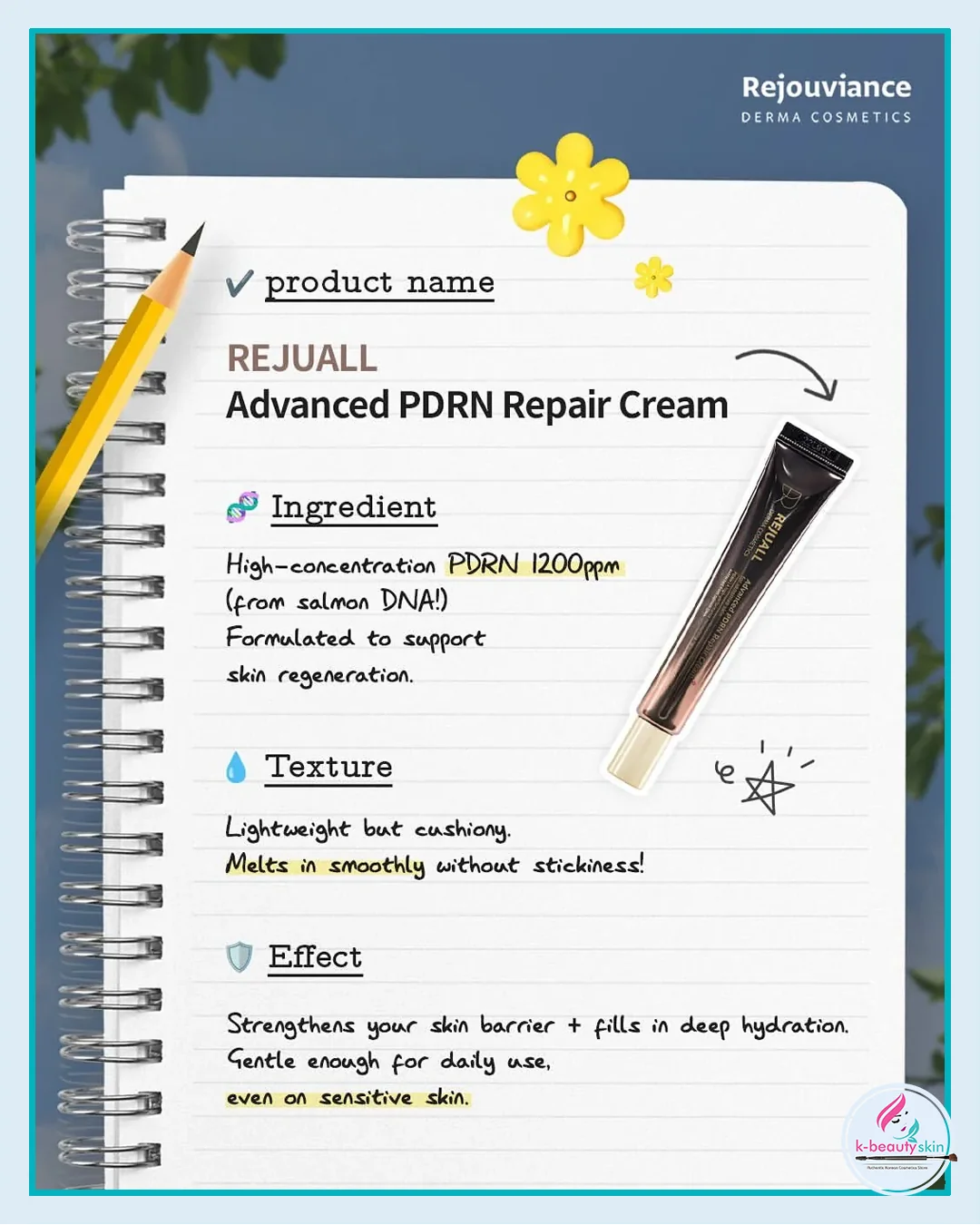 REJUALL Advanced PDRN Repair Cream 20g – Skin Regeneration
