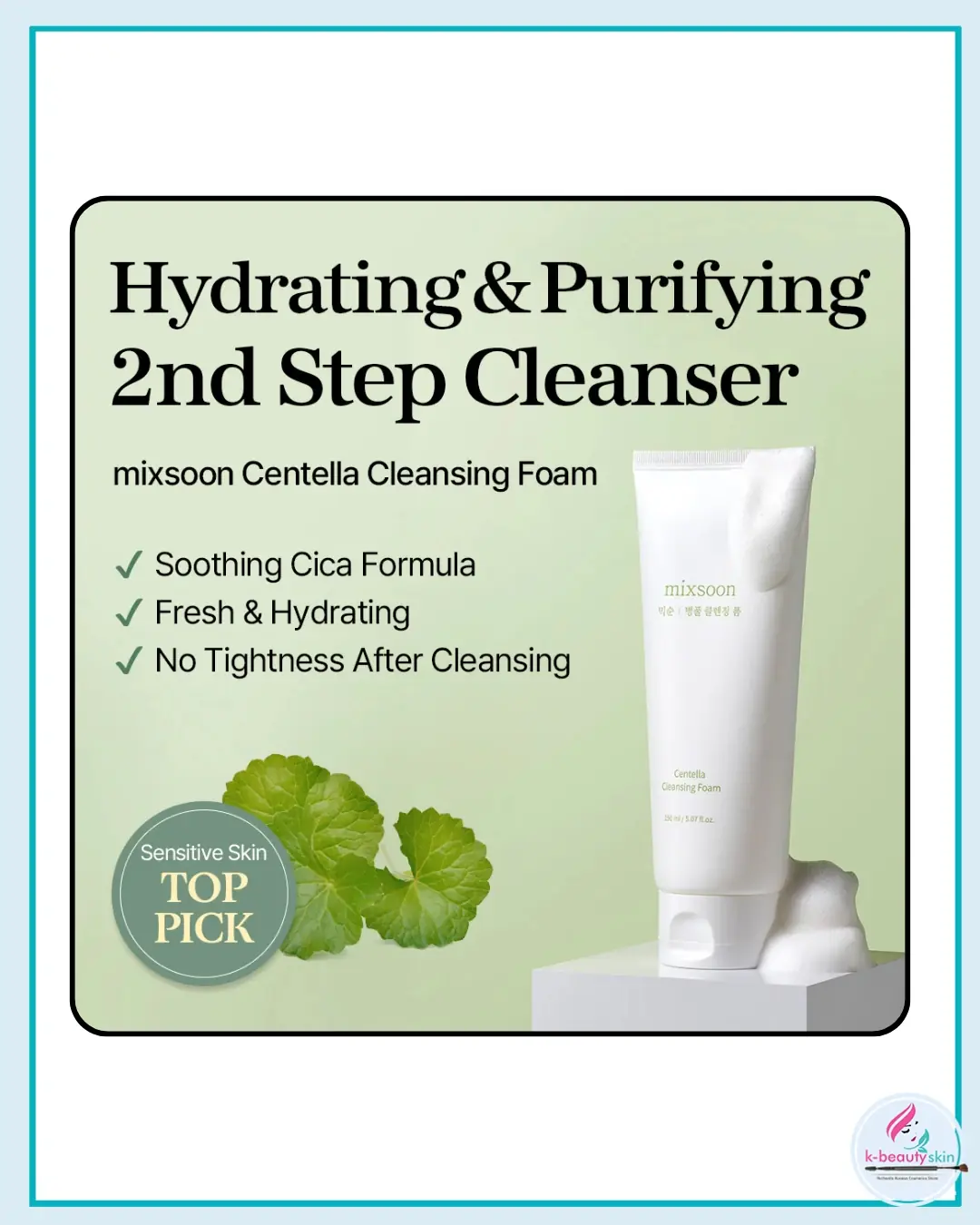 Mixsoon Centella Cleansing Foam 150ml - Image 3