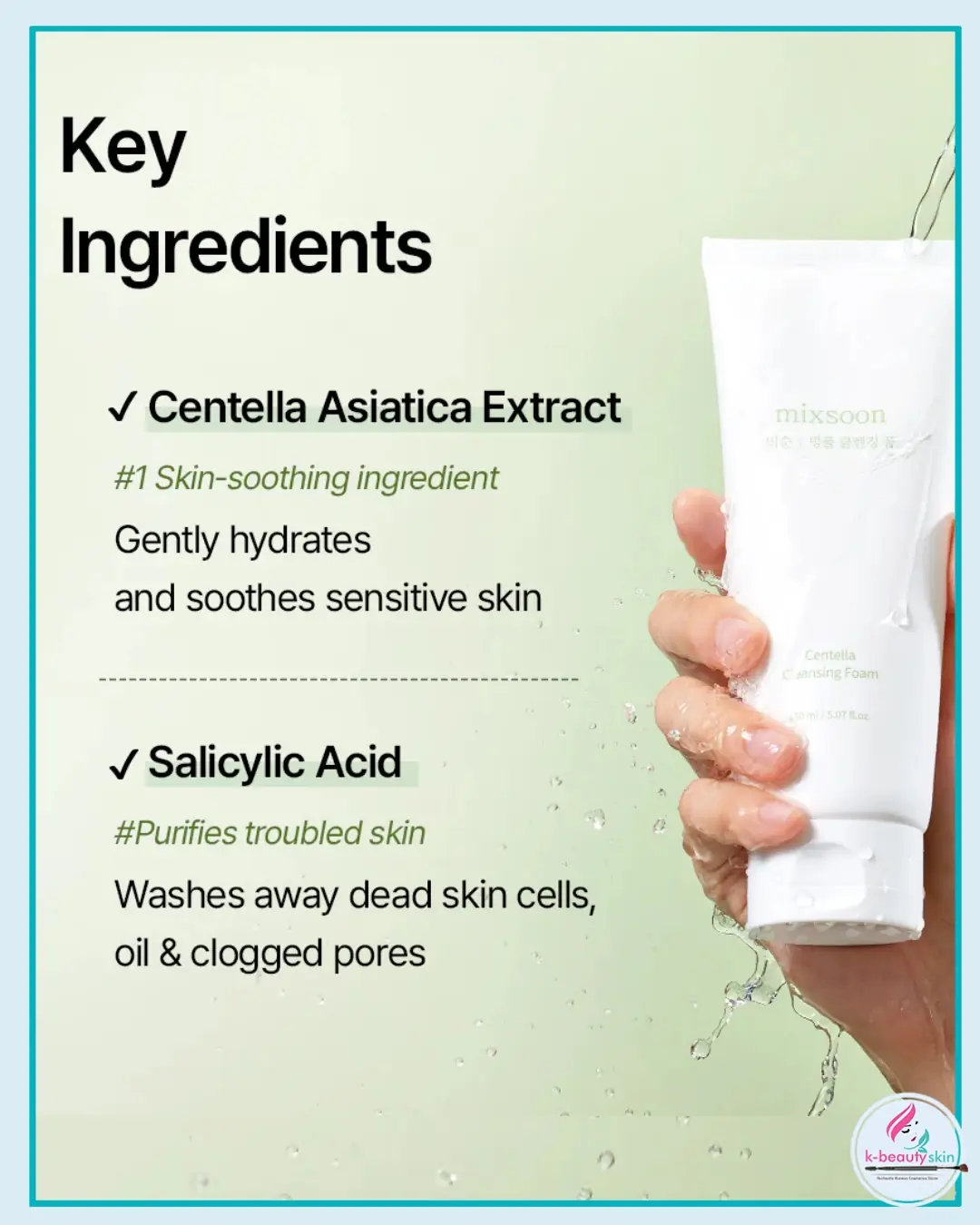 Mixsoon Centella Cleansing Foam 150ml - Image 4