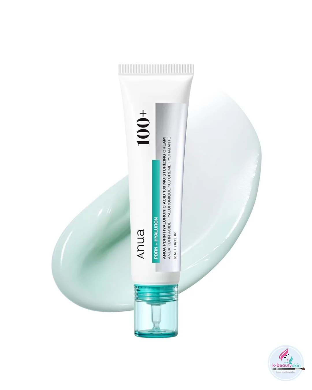 ANUA PDRN Hyaluronic Acid 100 Moisturizing Cream 60ml jar for deep hydration and skin repair