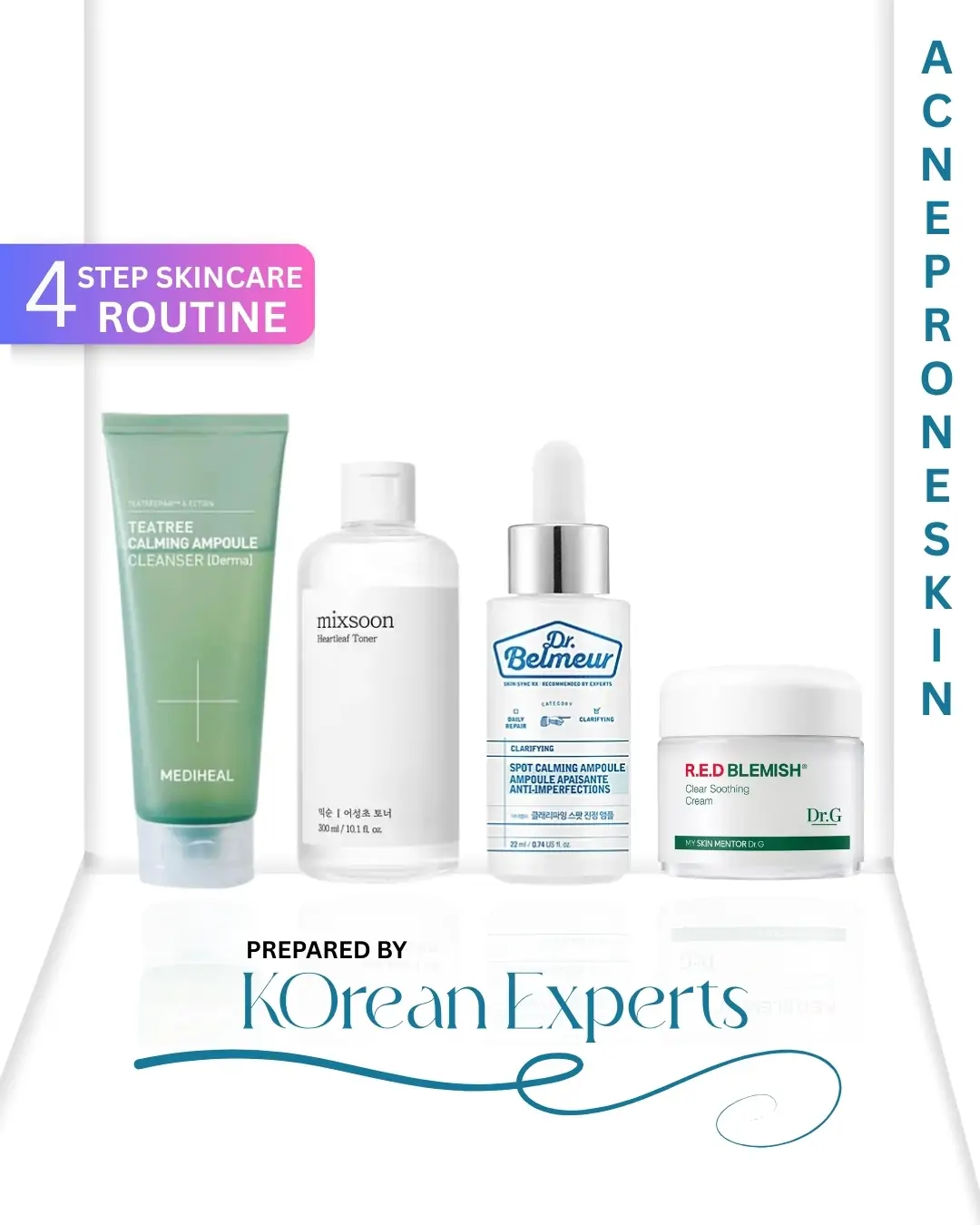 _Acne-Prone Skin K-Beauty Routine – Pore Purify & Calm (4-Step Set)2